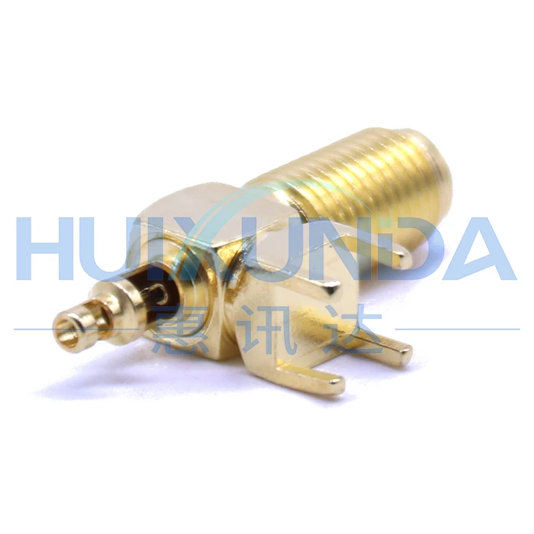 SMA-KWE-1.13 RF Coaxial Connector SMA Elbow External Thread Inner Hole RF Welded Feeder Connector