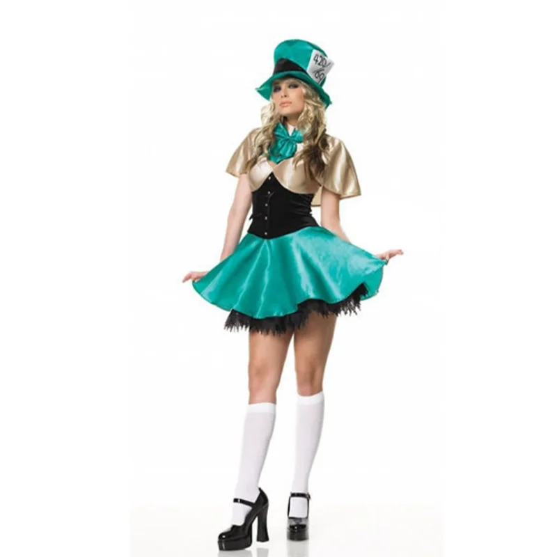 Halloween Alice in Wonderland Filmspel Prestatiekostuum Rode Koningin Cos Volwassen Mad Hatter Prestatiekleding Polyestervezel