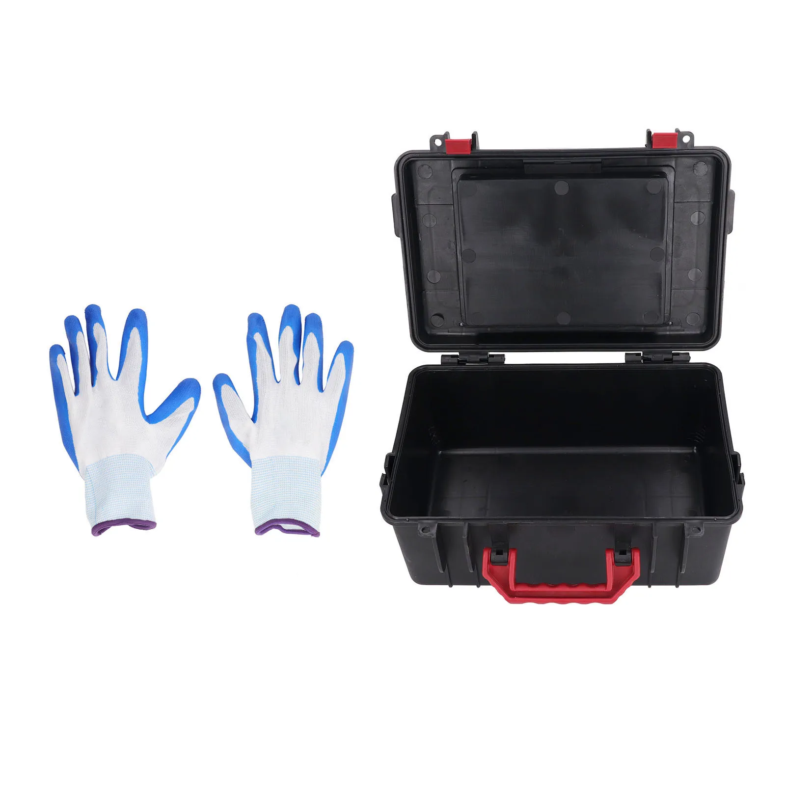 Multifunctional Tool Box Black Multifunctional Hardware Tool Box Portable Plastic Storage Box for Parts Organization
