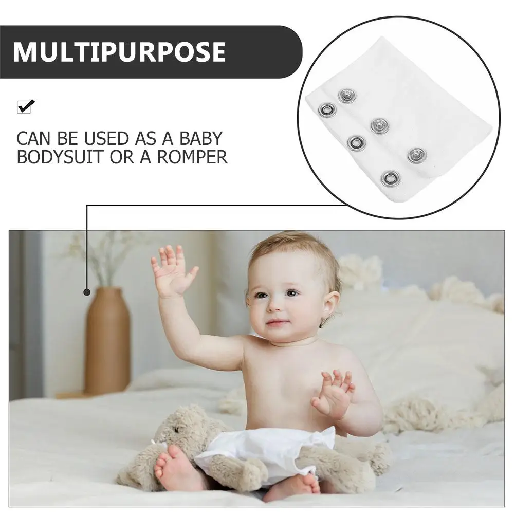 4-teilige Baby-Body-Verlängerung, Khaki-Stoff, Schrittverlängerung, Kleinkind-Druckknopfverlängerung, Verlängerung für Neugeborene, weich, atmungsaktiv