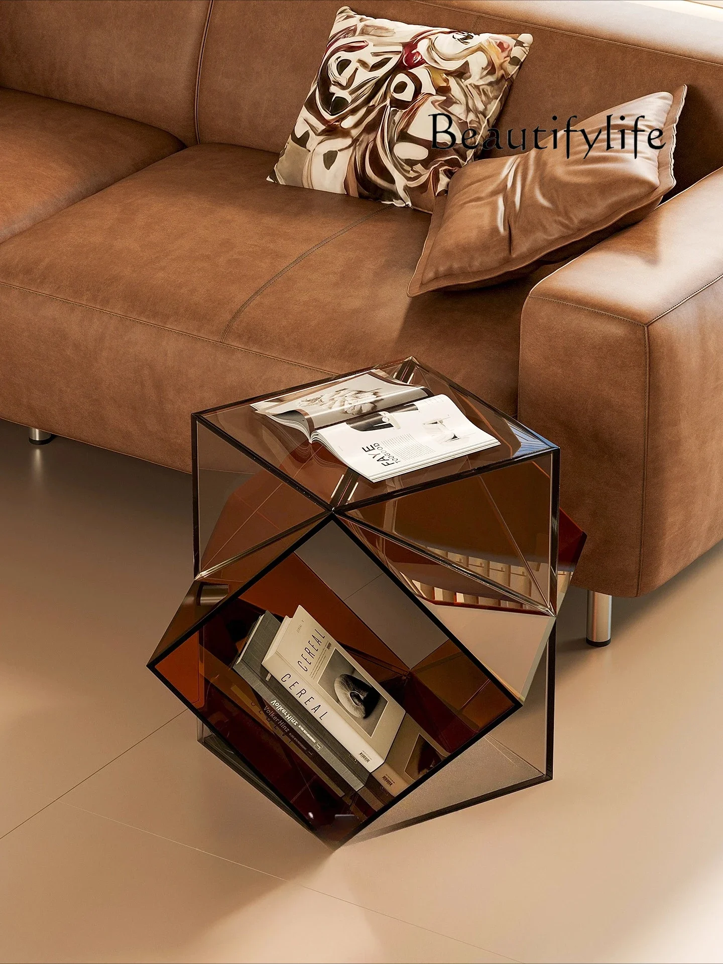 Hj Acrylic Edge Few Minimalist Edge Few Sofa Bedroom Bedside Table Creative Storage Modern Simplicity