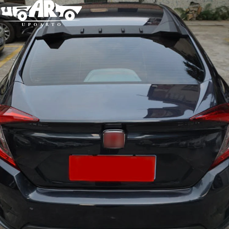 Factory Design & Produce ABS Plastic Made 3M Tape Installation Typer Style Rear Roof Spoiler For FK8 2016-2020