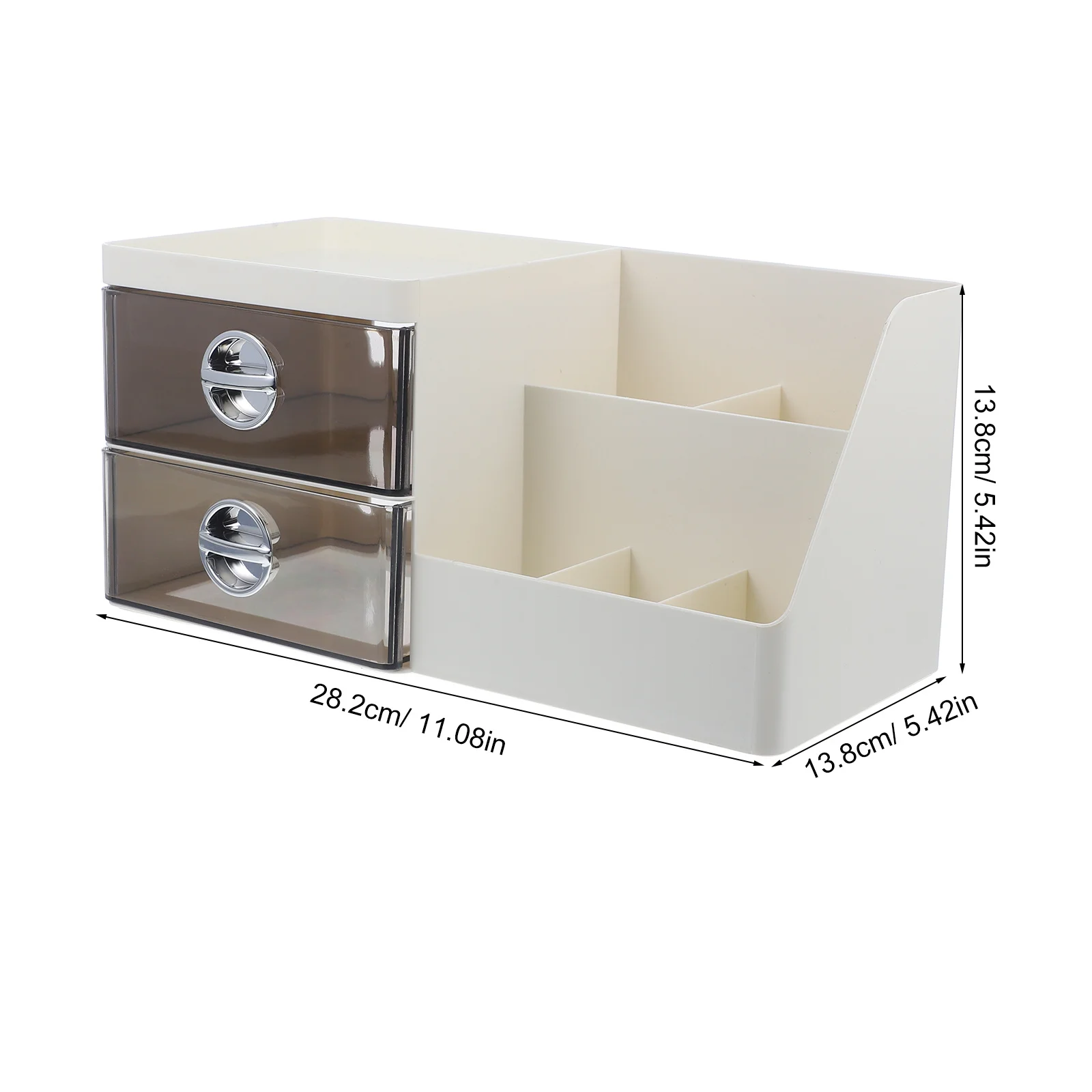 Drawer Style Makeup Storage Box Clear Organizer Multifunction Desk Storage Holder for Vanity Bedroom Dorm