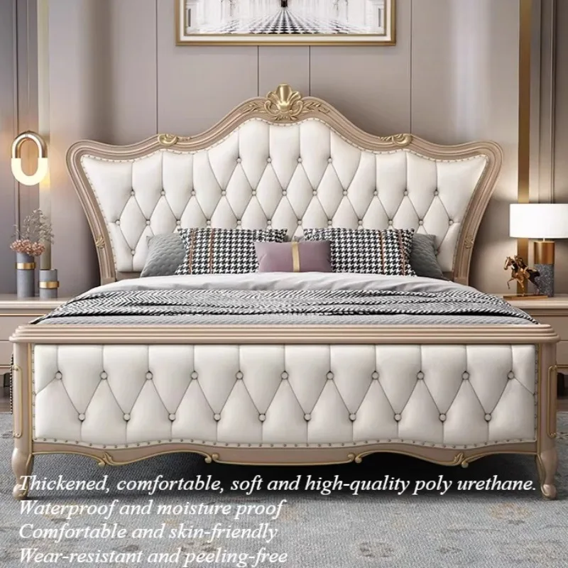 

150x200cm Luxury Headboard Bed 180x200cm Floor Queen Family Bed Frames Storage Full Size 2 People Adults Home Bedroom Furniture