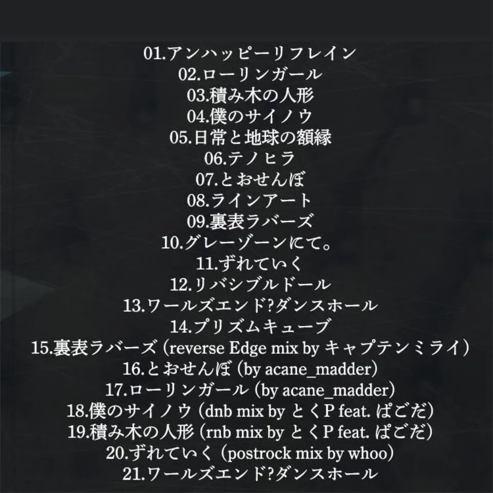 Wowaka Unhappy Refrain Hatsune Miku CD Vocaloid Electropop