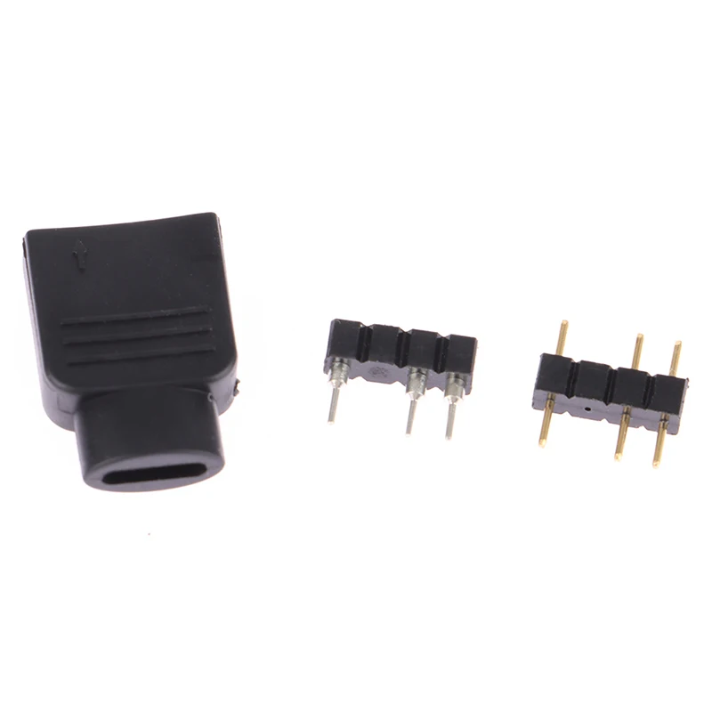 1Set ARGB 5V 3Pin Connector Adapter With Inner Core Plug Connector For Making ARGB Lamp Light Cable, Extension Cable