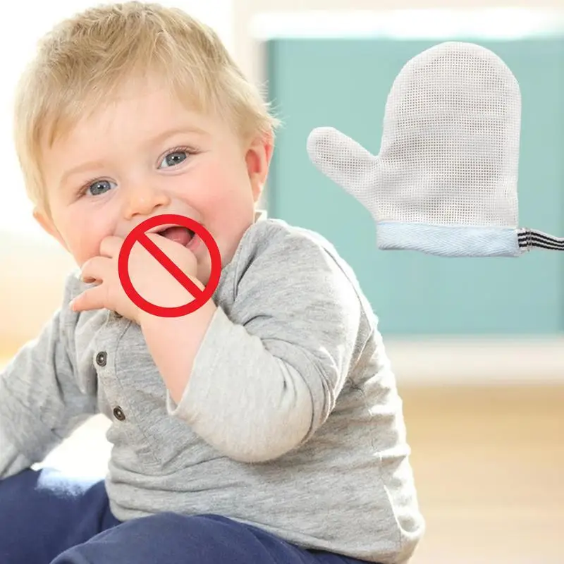 1 Paar physische Anti-Ess-Handschuhe für Babys Daumen für Babys Hands ucht für Kinder Finger beißen Handschuhe für Kinder