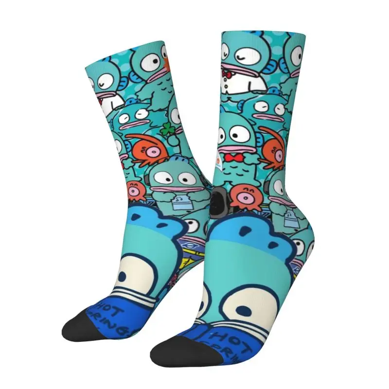 Custom Cute Print Hangyodon Socks for Men Women Stretchy Summer Autumn Winter Crew Socks