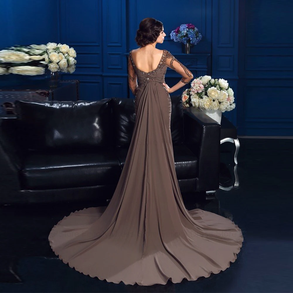 FELICITY Customized Gorgeous Mother of the Bride Dress Sheath Wedding Guest Dresses Appliques Beading Pleated Prom Evening Gowns