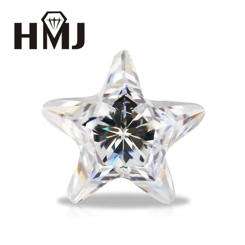 HMJ Star Cut Moissanite Stone D Color 0.5ct-5ct Blue Champange Yellow Gemstones Lab Grown Diamond Moissanite Loose Stone