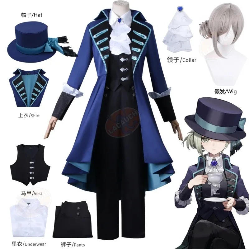 Vertin تأثيري حلي لعبة عكس: 1999 زي الباروكات موحدة خندق سترة قبعة دعوى هالوين كرنفال حفلة لعب الأدوار الملابس