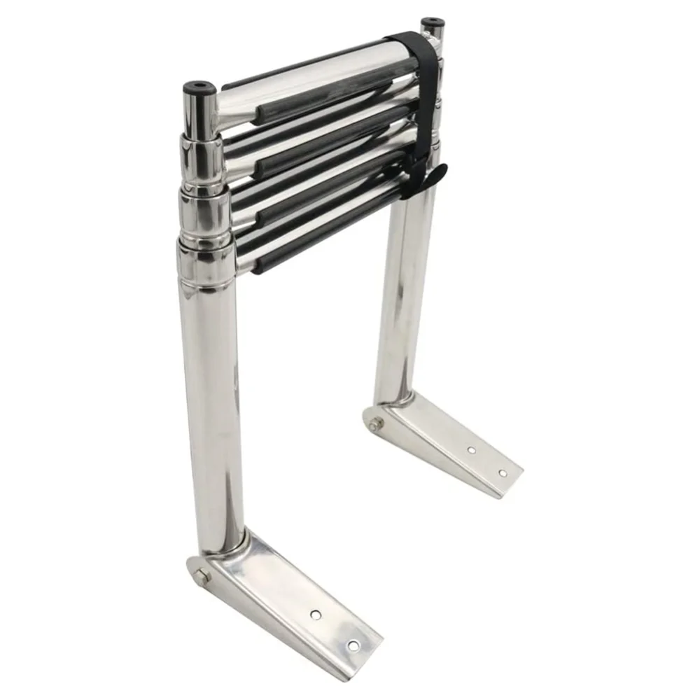Anshun High Quality Folding Marine Manufacturer 3 Step 4 Step Stainless Steel 316 Swimming Pool Yacht Ship Telescopic Ladder