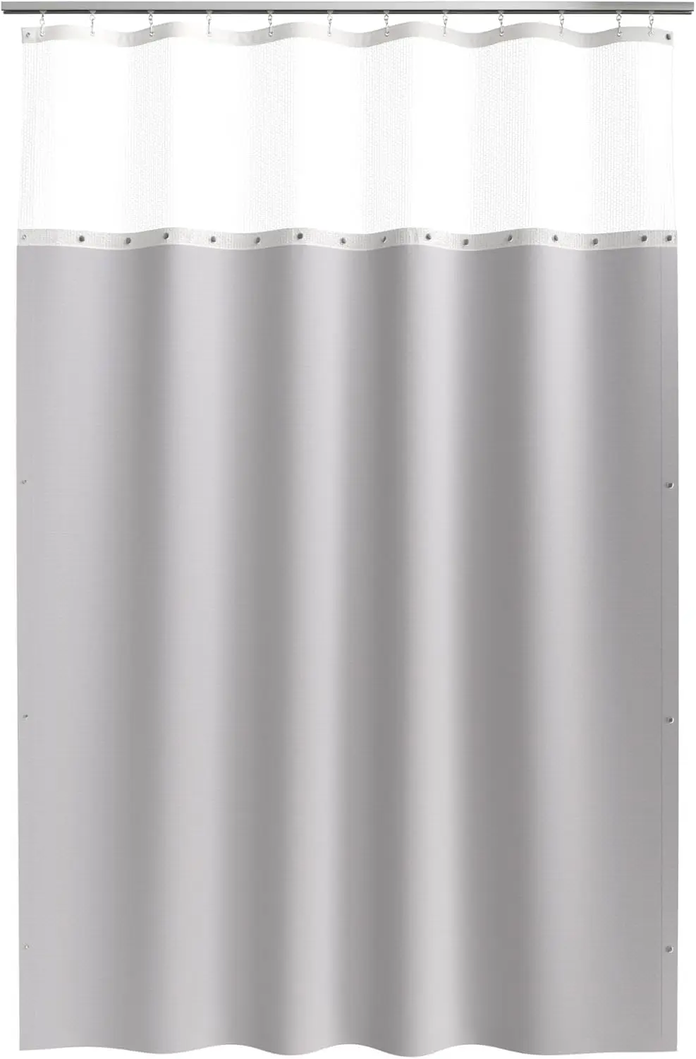 Easy-Change Privacy Curtain, Gray, 66x96 in, FR Polyester, NFPA 701