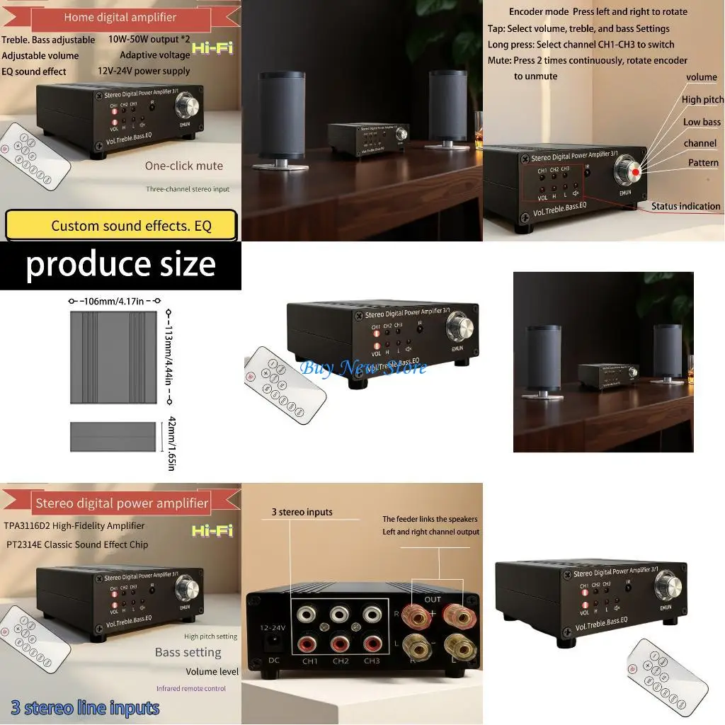 

20CE 100W With 3 Channel Input Sound Adjustment Aluminum Case