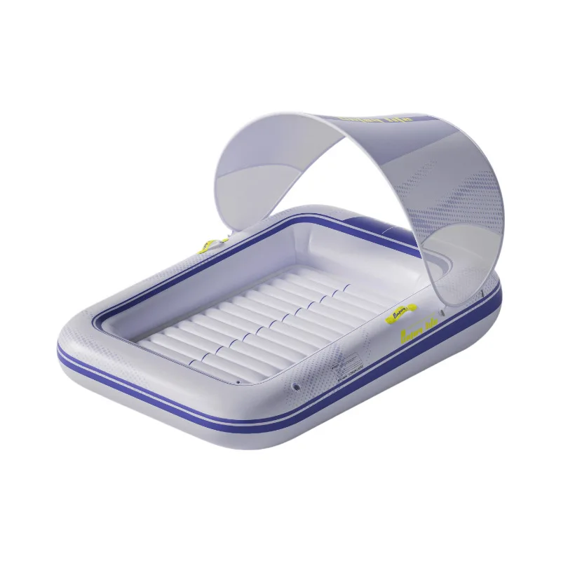 Inflatable floating bed tanning pool beach lounge chair adult outdoor floating row foldable pvc