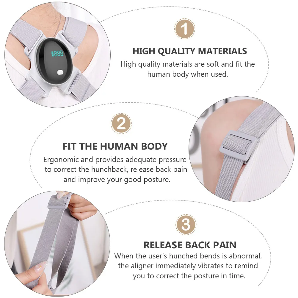 

Smart Posture Corrector Hunchback Correction Belt Adjustable Shoulder Support Back Brace Relieves Pain Improves Posture Daily