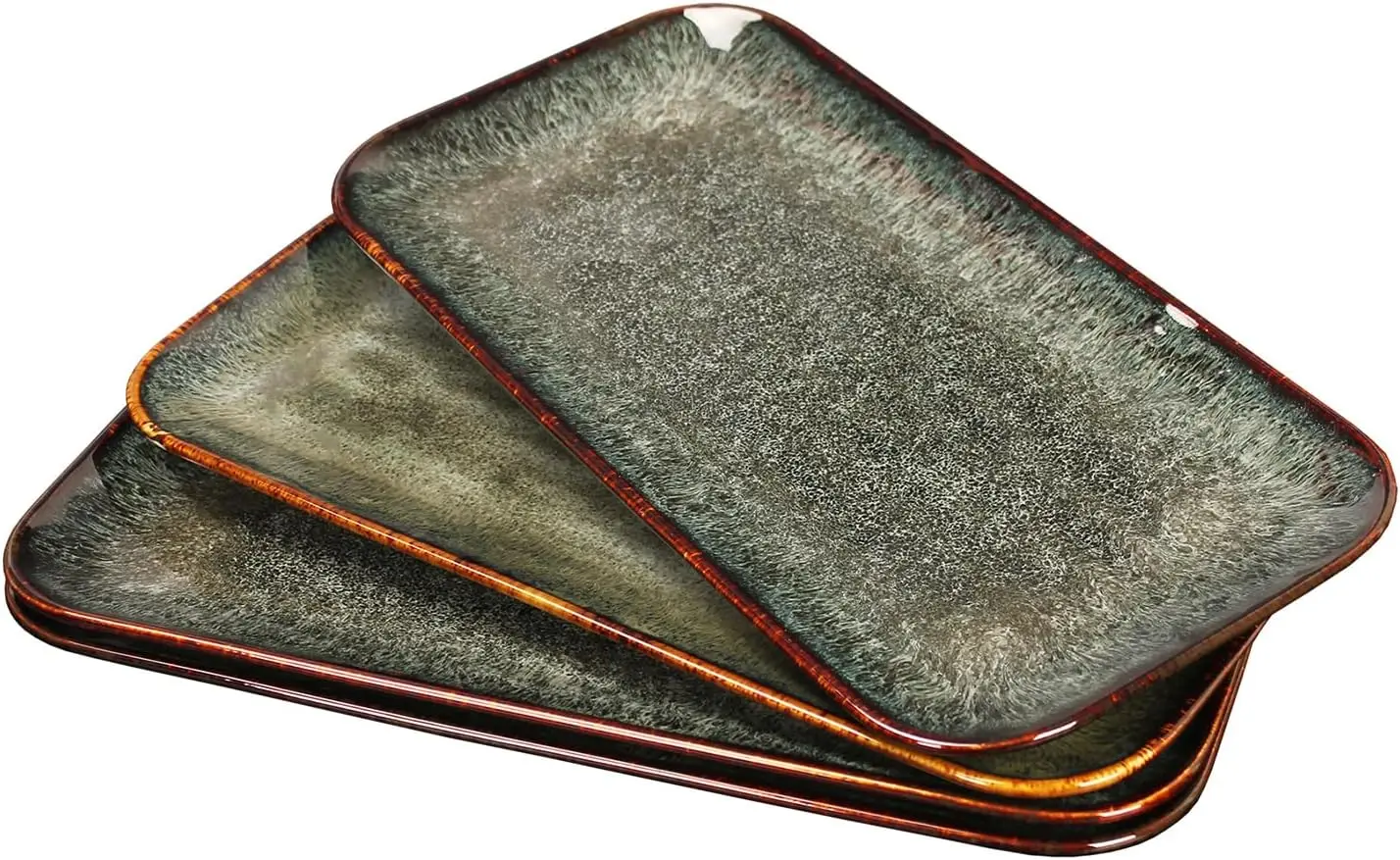 

Набор керамических сервировочных тарелок, 4 предмета для основных еды, тако, обедов, закусок, тарелок — можно использовать в микроволновой печи и в посудомоечной машине