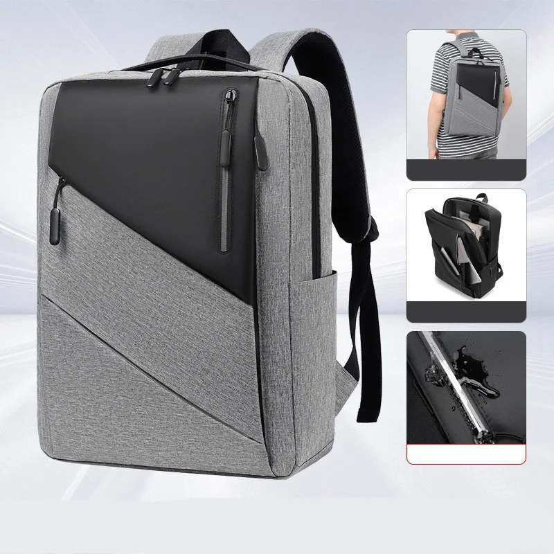 Male Business Backpack with USB Charging Travel Trip Work Laptop Rucksack Outdoor Camping Hiking Shoulder Bag Weekend Schoolbag
