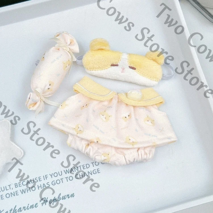 Chacha 10 cm Milk Candy Pyjamas Baumwollpuppenkleidungsset – super bezaubernde und süße Outfits zum Wechseln des Plüsches