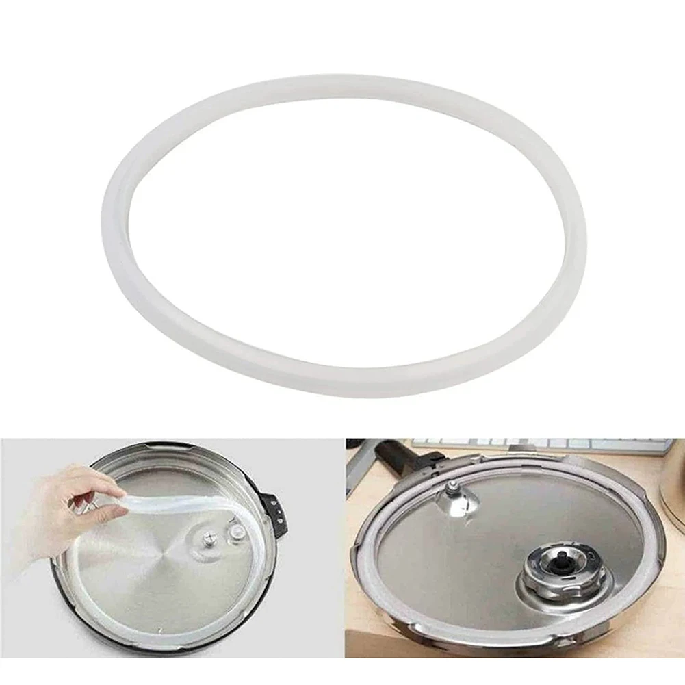 Silicone Sealing Ring 18-26cm Pressure Cooker Seal Ring Rubber Clear Replacement Circle Gasket Kitchen Dining Bar