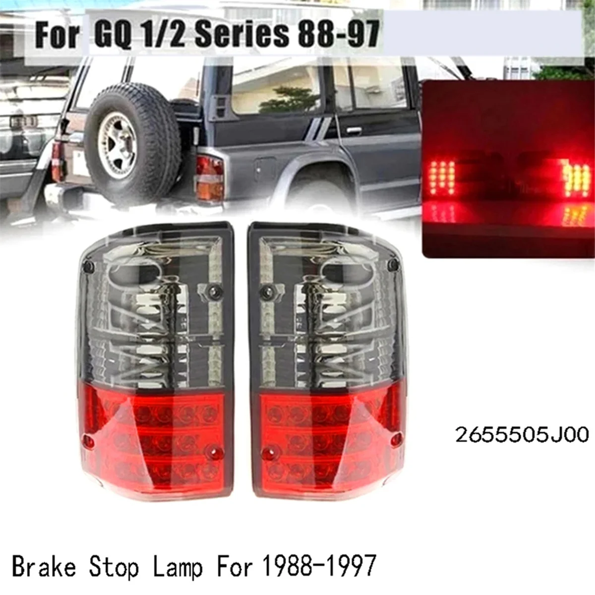 المصد الخلفي الأيمن مصباح ليد خلفي الجمعية مصباح إيقاف الفرامل لنيسان باترول GQ 1988-1997 2655505 ي00