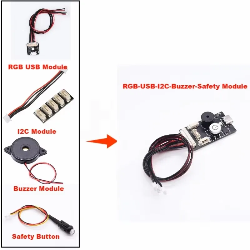DroneHub RGB USB I2C BUZZER Safety Button Module For 2.4.8 Ardupilot ArduCopter ArduPlane