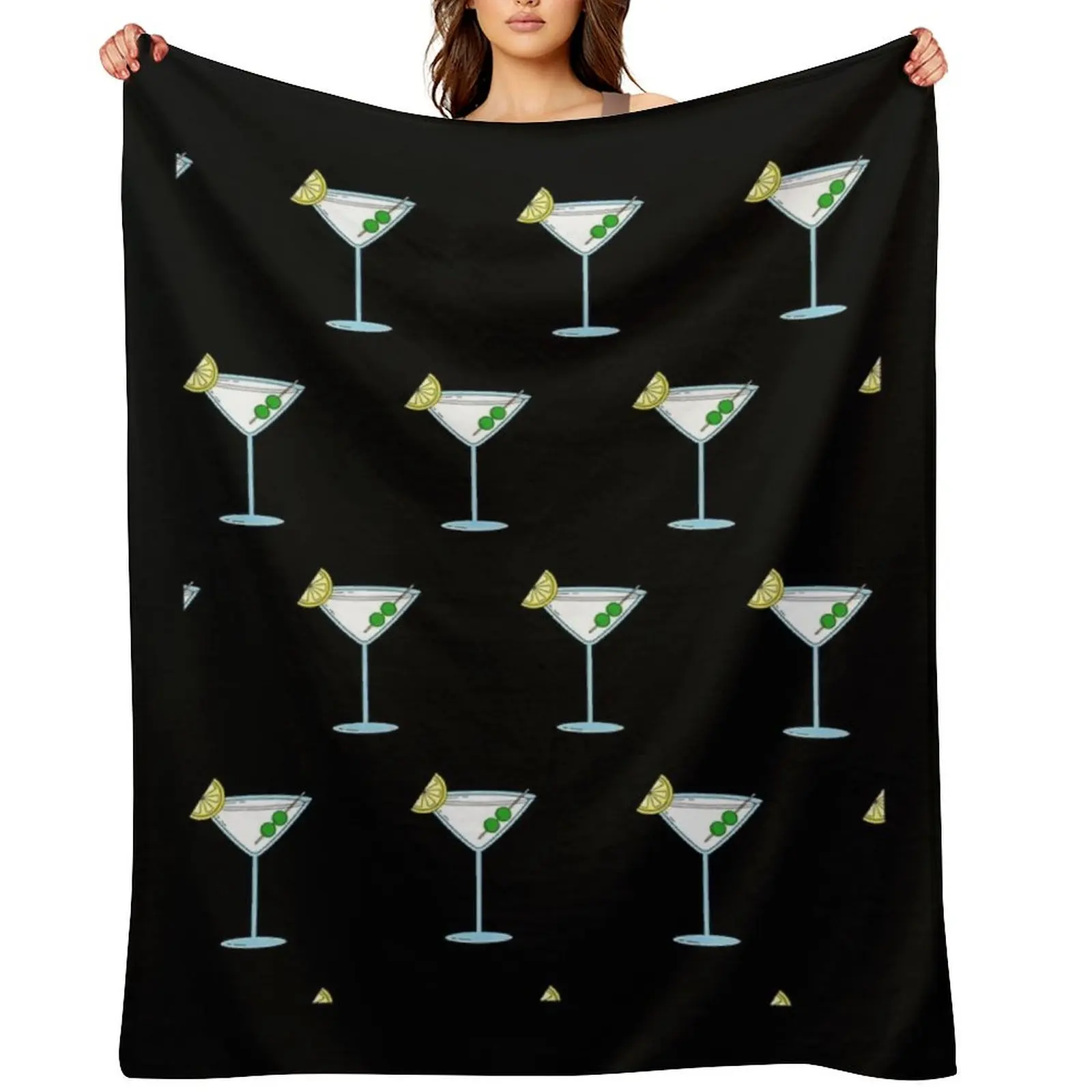

Martini Cocktail Glass Bartender Alcohol Liquor Leggings Throw Blanket Cute Plaid Thin Decorative Sofa sofa bed Blankets