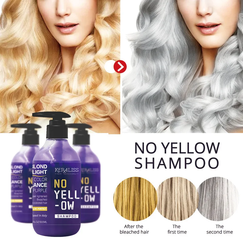 Color-locking shampoo Mask Blonde Hair Bleaching Yellow Remove Linen Gray Silver Color Effect Anti Brass Tones Hair Shampoo
