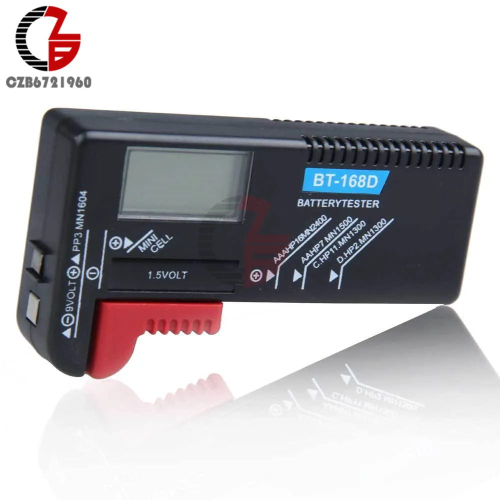 BT-168 PRO AA AAA 9V 1.5V Button Cell Battery Tester Digital LED Voltmeter Voltage Meter Universal Battery Capacity Indicator