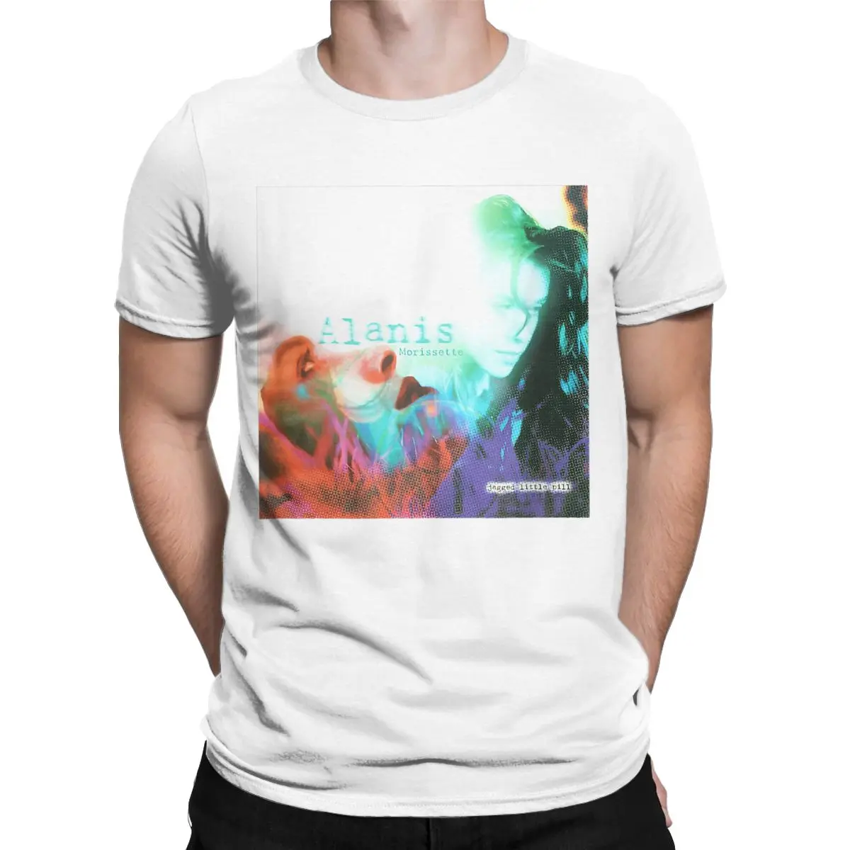 Alanis Morissette Jagged Little Pill Men T Shirts Singer Album Tour Crazy Tee Crew Neck T-Shirts Pure Cotton Gift Idea Clothing