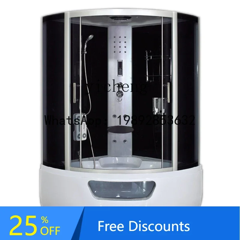 

встроенная душевая сауна, комната из закаленного стекла, интегрированная ванна