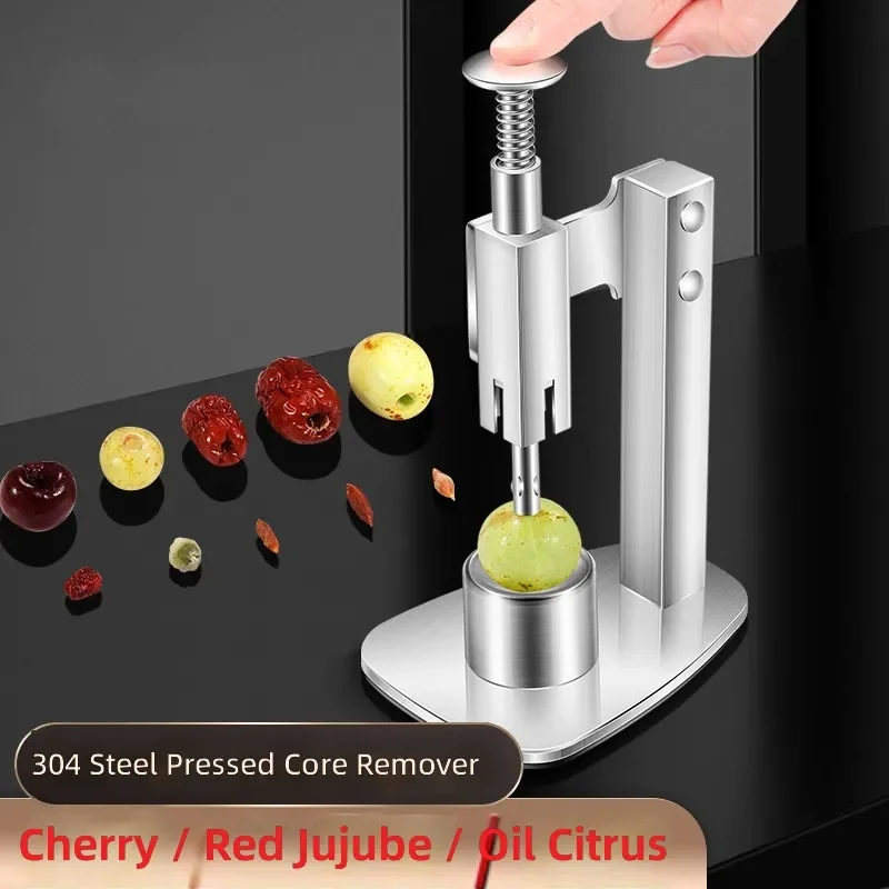 for 304 Stainless Steel Oil Orange Core Remover Multi-purpose Press-type Cherry Pitter Household Labor-saving Jujube Seed