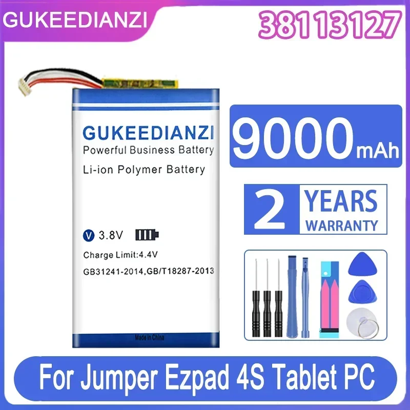 High-Performance 9000mAh Laptop Battery for Jumper Ezpad 4S Ezpad4S Tablet PC, 38113127(5lines)