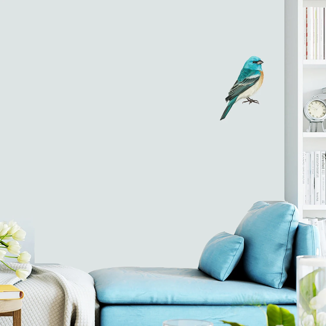 Three Ratels QCF165 Beautiful colored bird wall stickers for home decoration  bathroom decals door stickers
