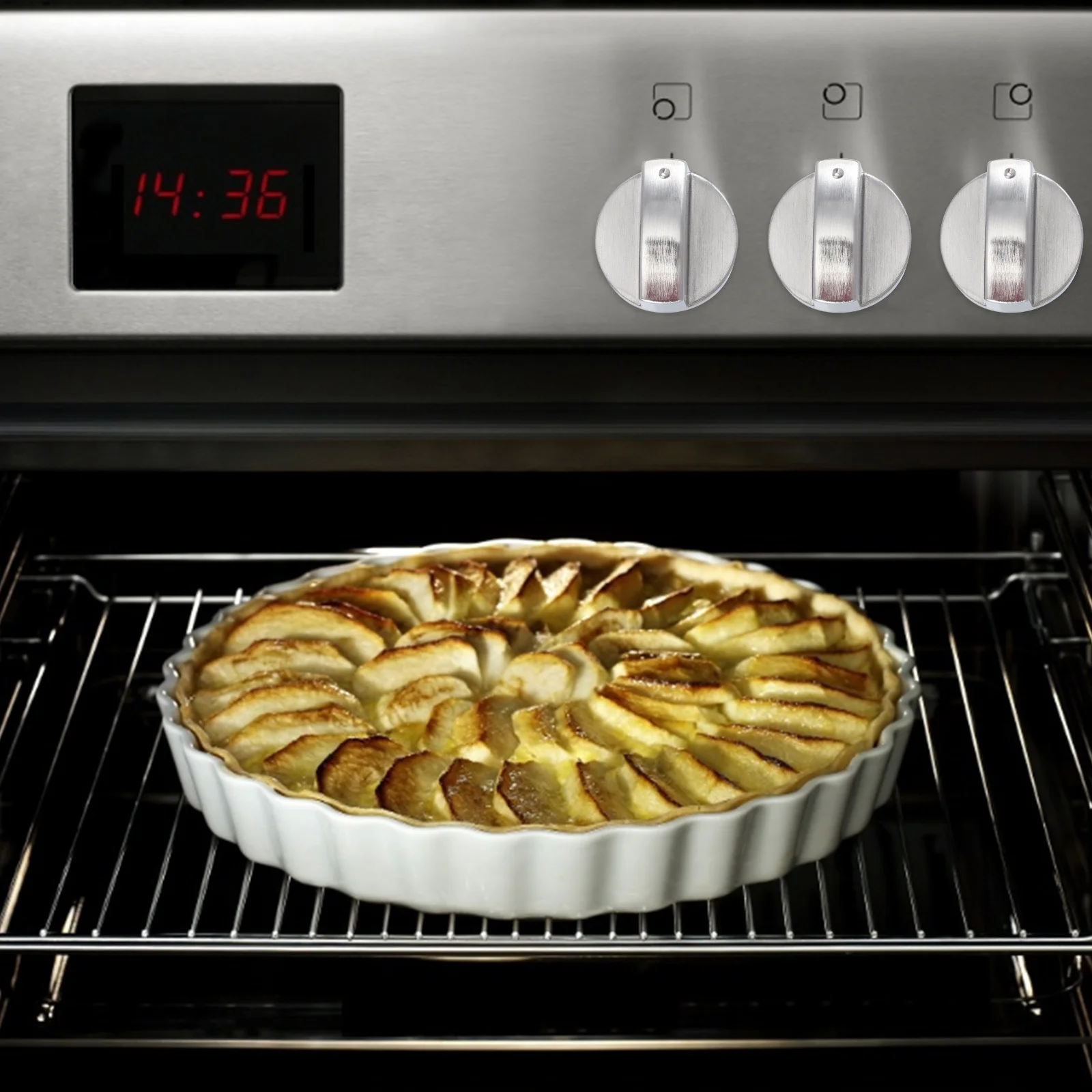 

4Pcs Oven Knob Replacement Metal Stove Knobs Inexpensive Repair Solution Replacement Stove Knobs Electric Range Knob