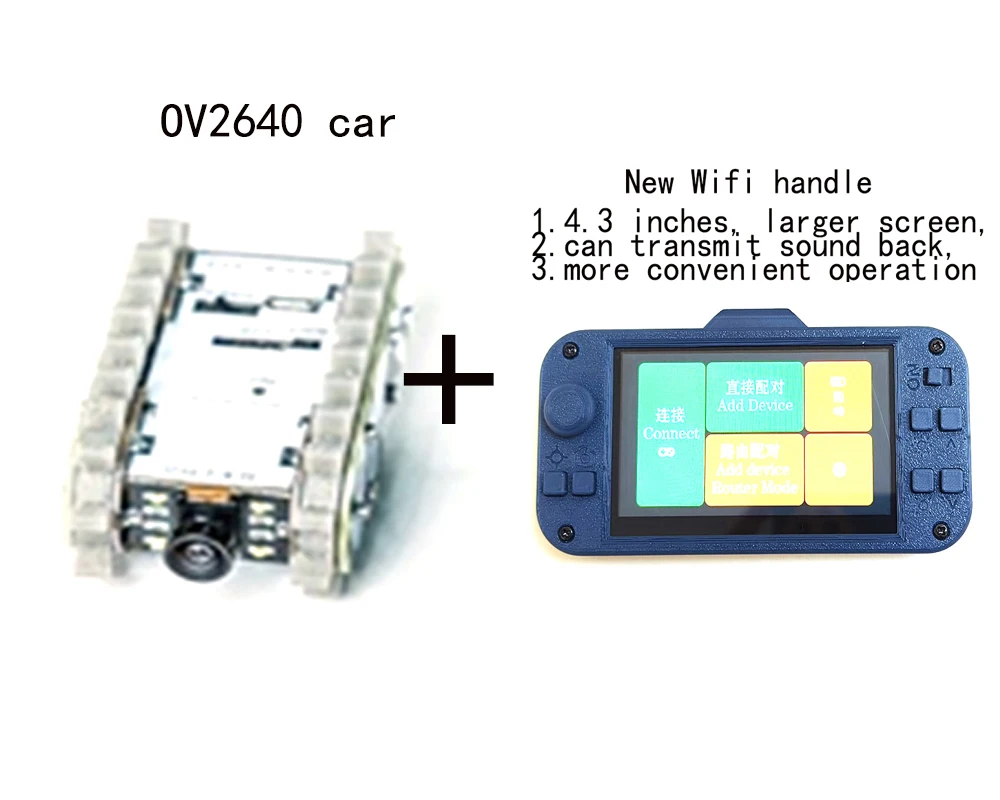 Robot Car Image Controller Camera Transmission Programmable Robot Car Control Wireless Video Handle for ESP32-S3 RC Tank Video