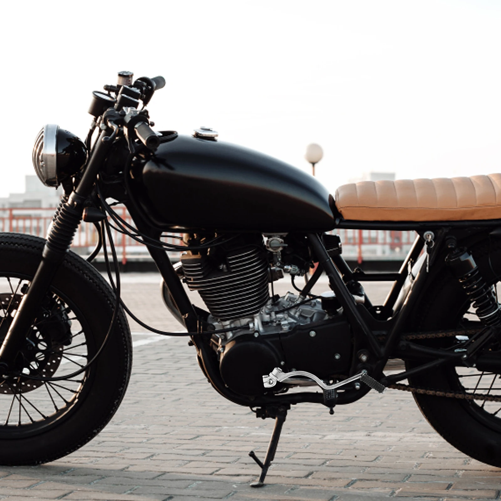 

Starter Lever Gear Shift 15mm Hole Durable Iron Material For GS125 GN125 QJ125 Prince Storm Foot Peg Clamps Motorcycle