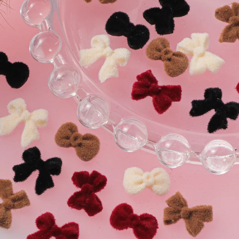 30 pçs design misto reunindo laço arte do prego encantos bowknot acessórios para manicure decoração inverno unhas decoração suprimentos ferramenta