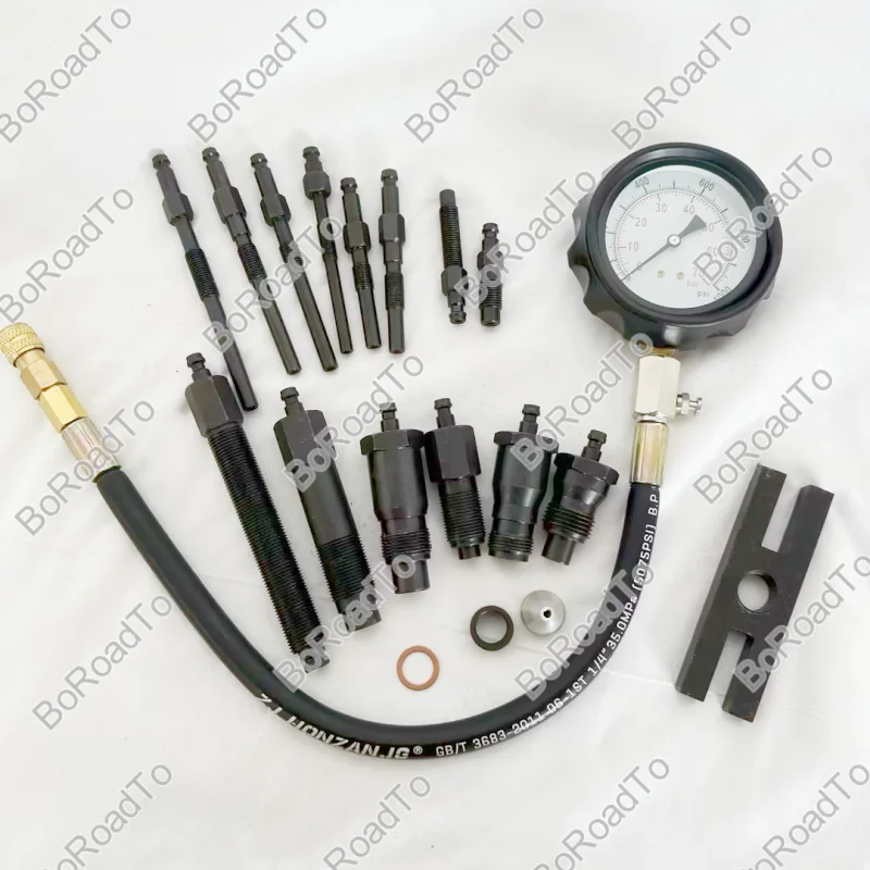 Professional Diesel Engine Cylinder Compression Tester Kit With Case 0-1000PSI Pressure Detector Automotive Tool Gauge Test Kit