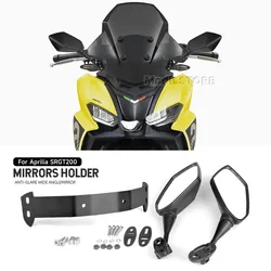 For Aprilia SR GT200 SR GT 200 srgt 200 Motorcycle Accessories Mirrors Bracket Kit Windshield Rearview Mirrors Holder Holder