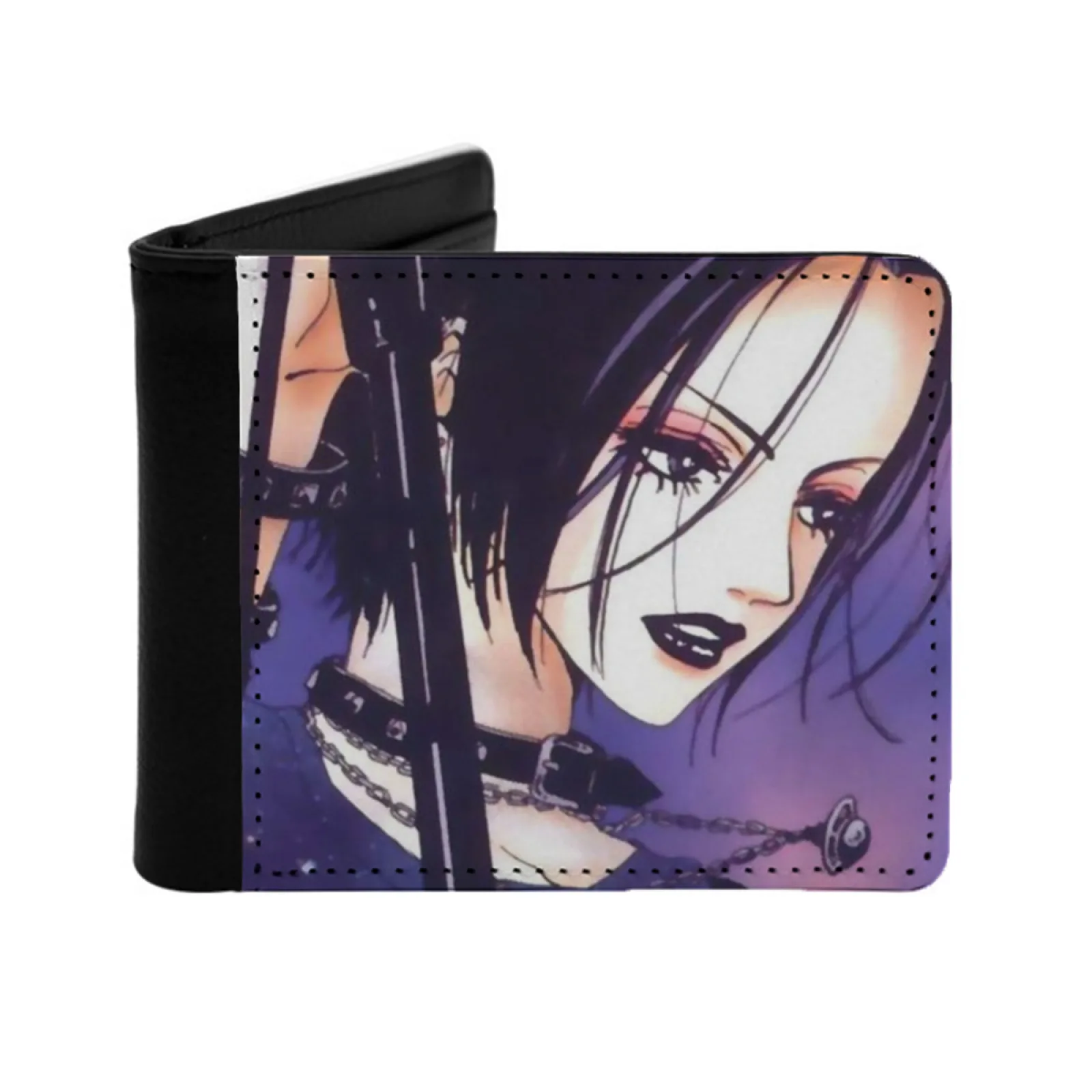 

Nana Osaki On Purple Tie Dye Background Men's Wallet Pu Leather Wallet Multifunction Credit Card Purse Nana Nana Osaki Nana
