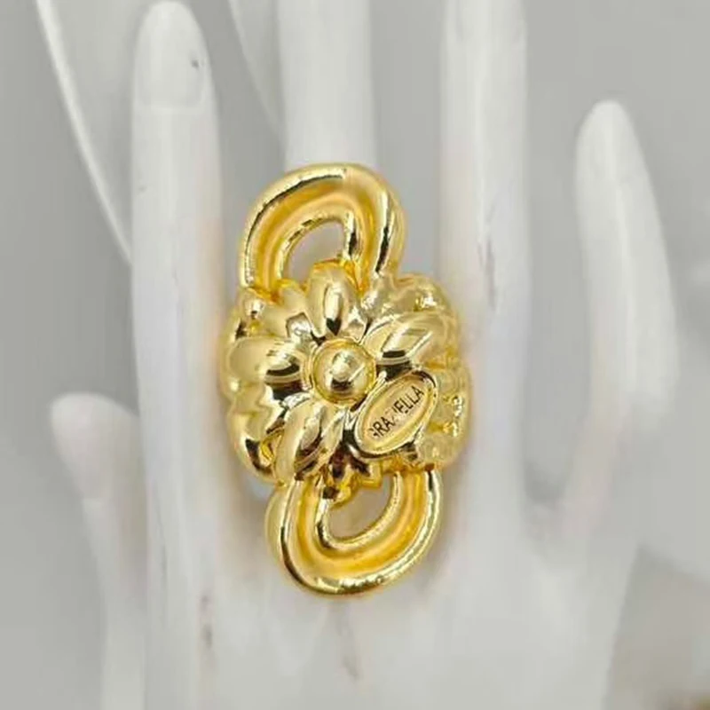 Fashion Gold Stripes Couple Rings Stainless Steel Contrast Color Jewelry Valentine's Day Gifts High Quality