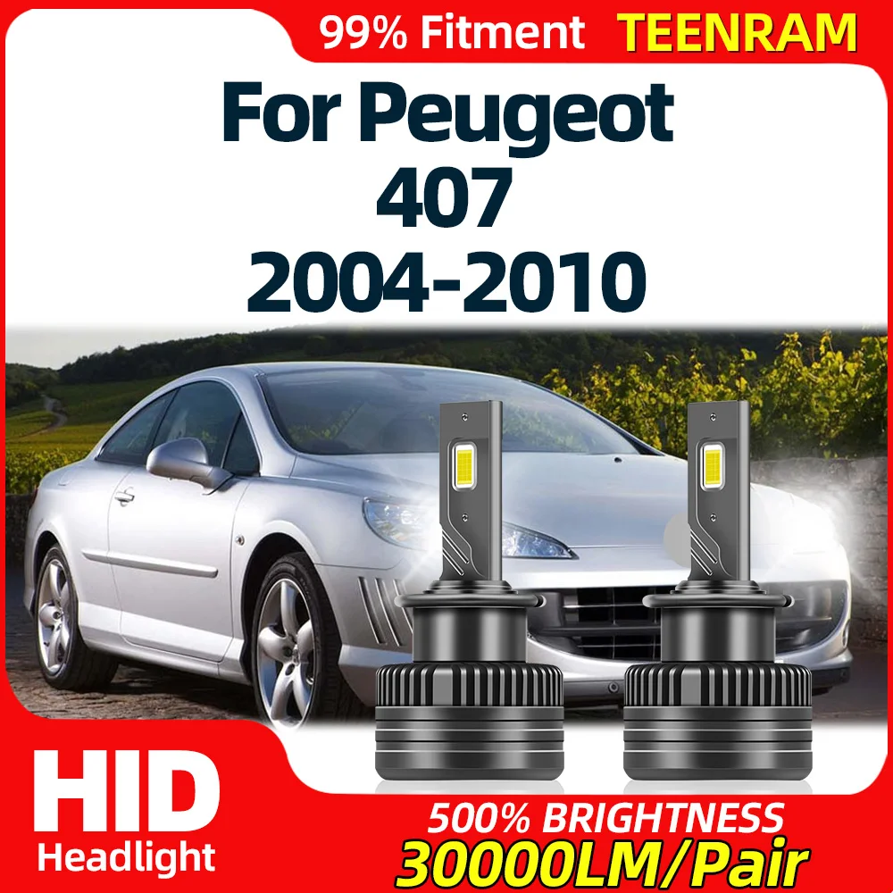 

Canbus LED Headlights HID Bulbs 120W Car Xenon Lights 12V Turbo Lamps 6000K For Peugeot 407 2004 2005 2006 2007 2008 2009 2010