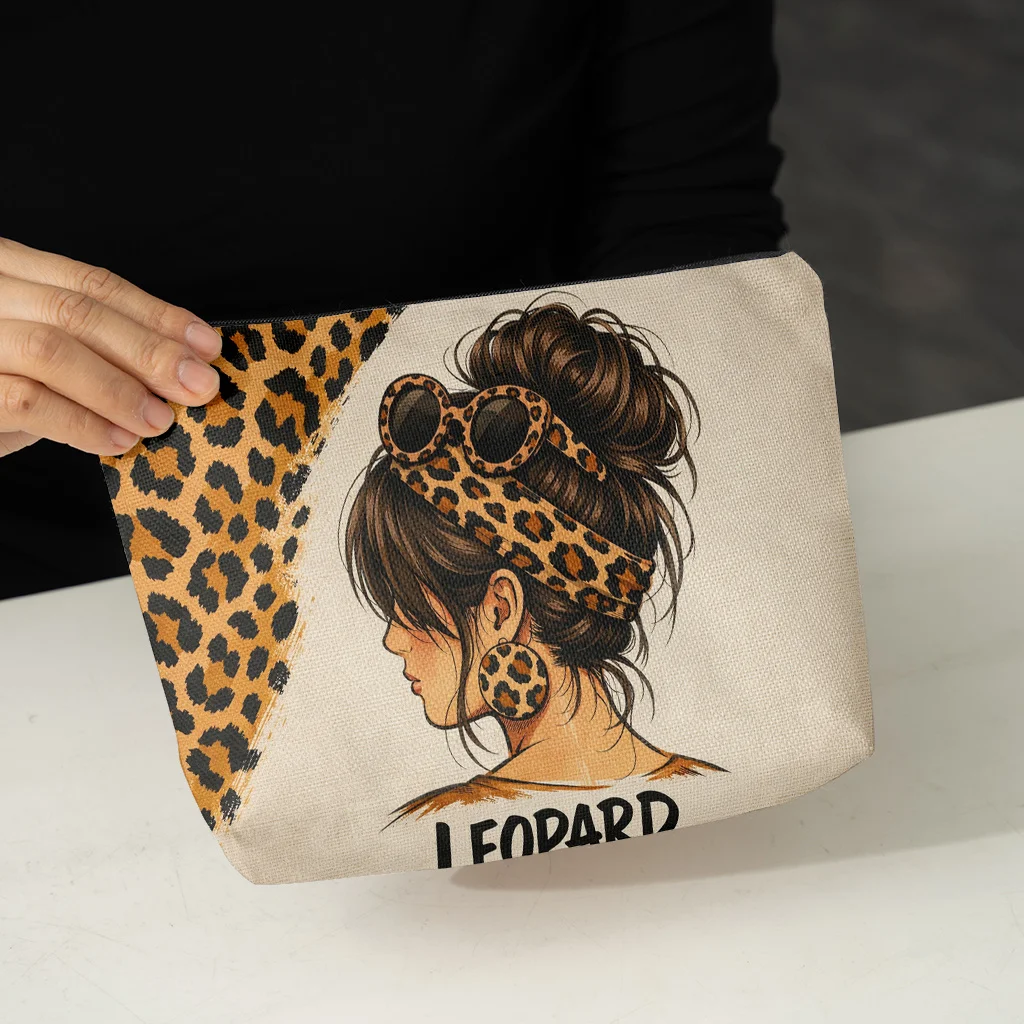 A fashionable lady pattern cosmetic bag-cute multifunctional zipper handbag, jewelry storage bag