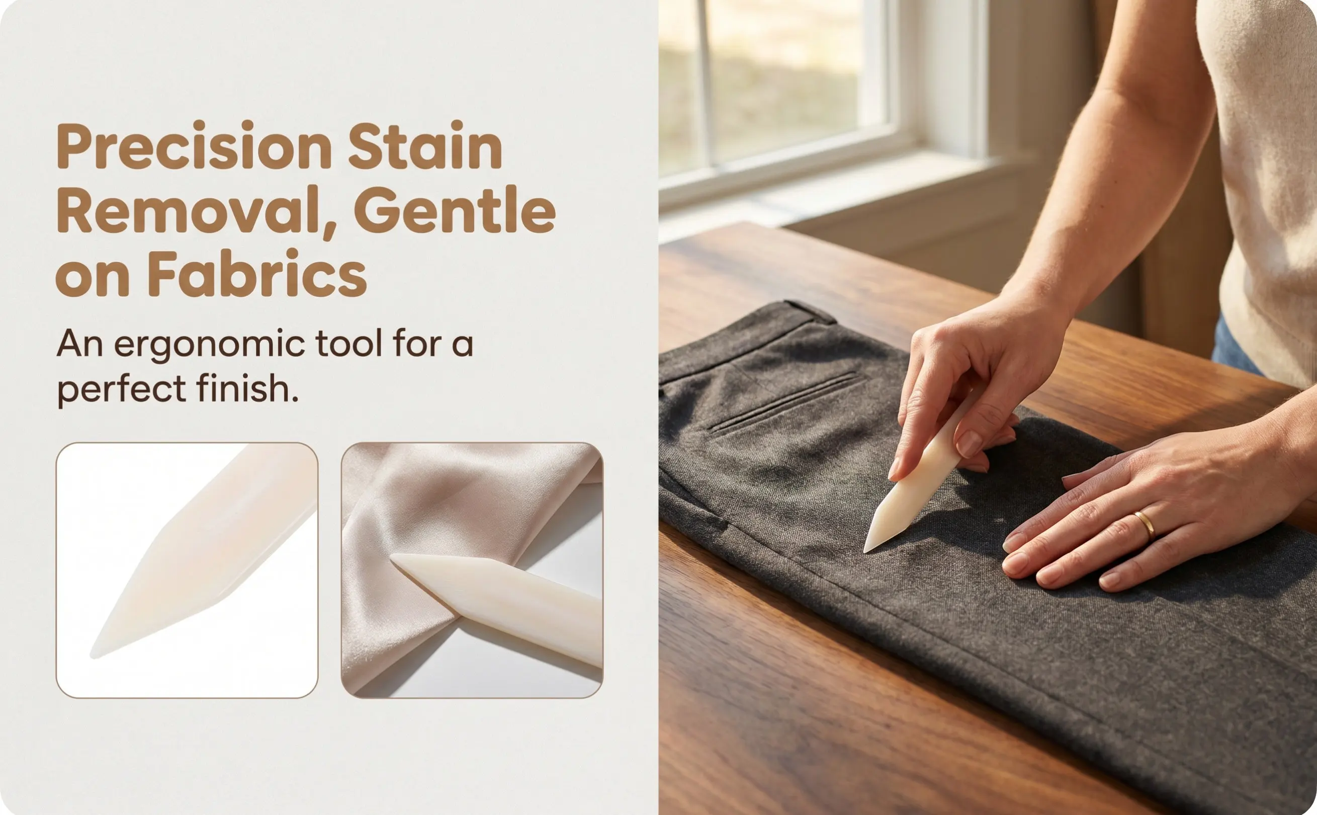 Professional Clothing Scraping Tool Fabric Scraper Clothes Cleaner for Stains Lint and Fluff Removal Manual Portable Home Dry