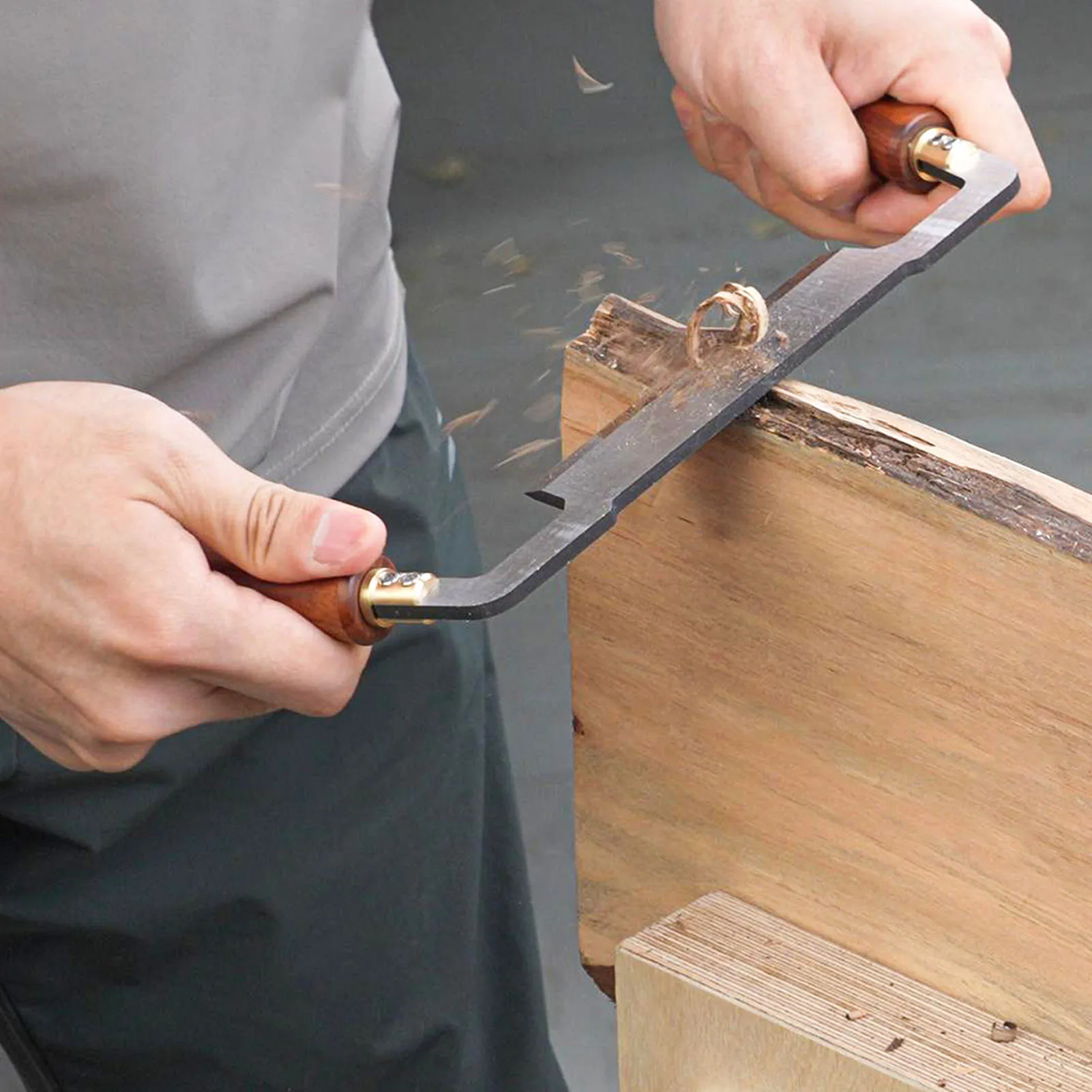 ドローシェーブツール 高速度鋼 快適な滑り止めハンドル 多機能の皮むきハンドツール 木工用