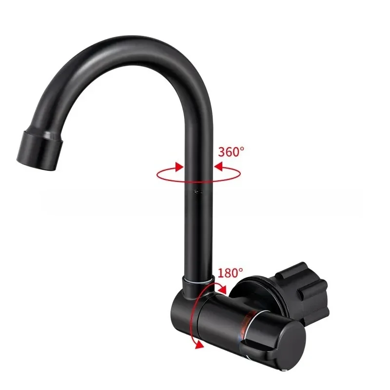 Black Collapsible RV Faucet for RV Covered Basin, Camper Kitchen Sink Retractable Faucet