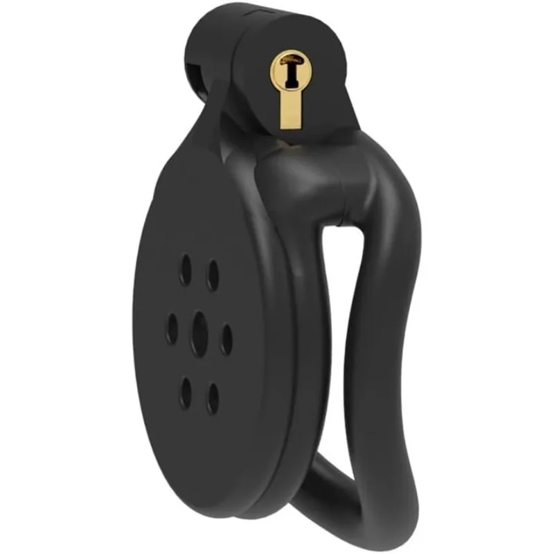 Flat Small Chastity Cage Inverted Chastity Cage for Men Penis Cage Man Dark Lock Design Couples Bondage SM Sex Toys Bondage Play image 2