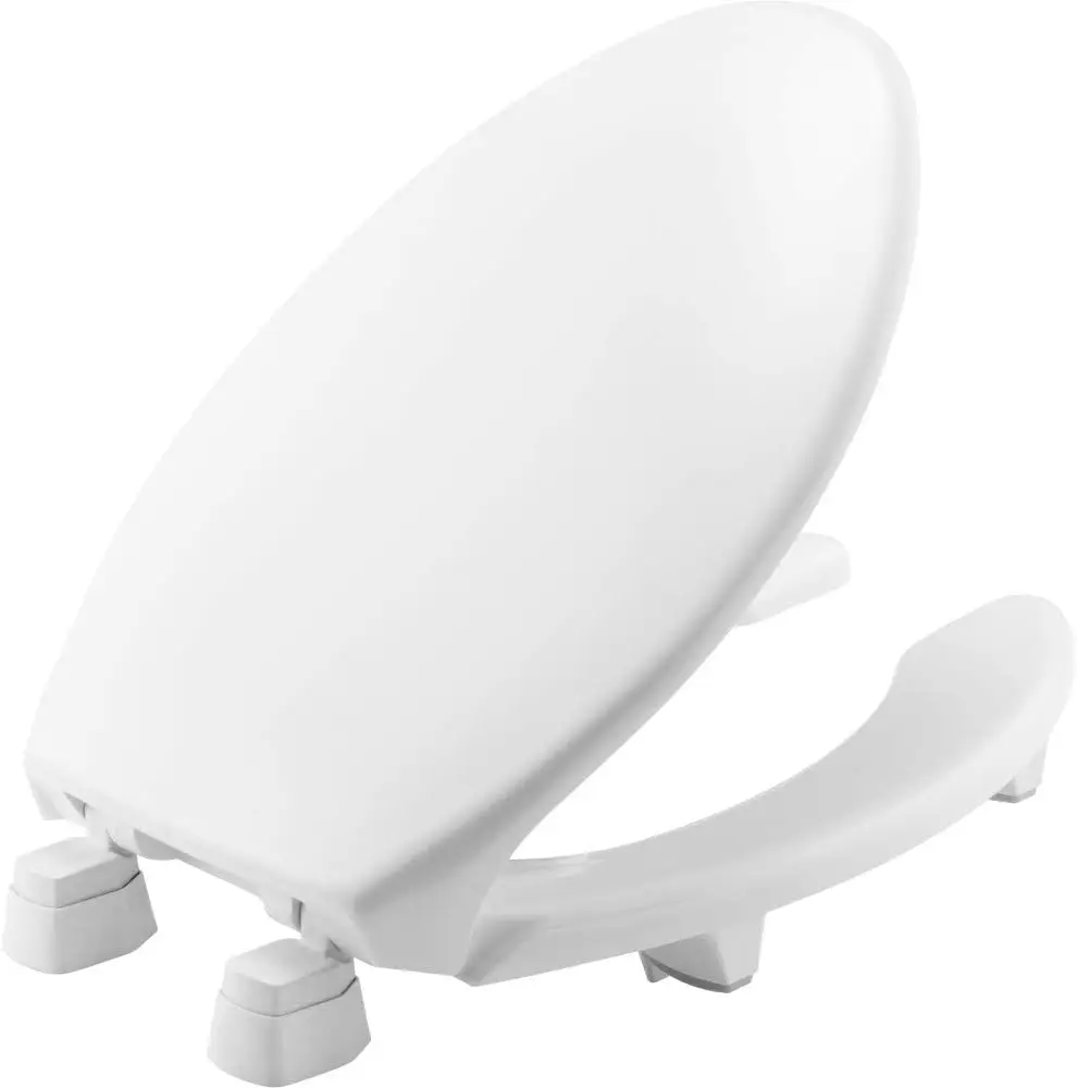 

2L215OT 000 Medic-Aid 2" Lift Raised Open Front Toilet Seat with Cover, ELONGATED, Long Lasting Solid Plastic, White