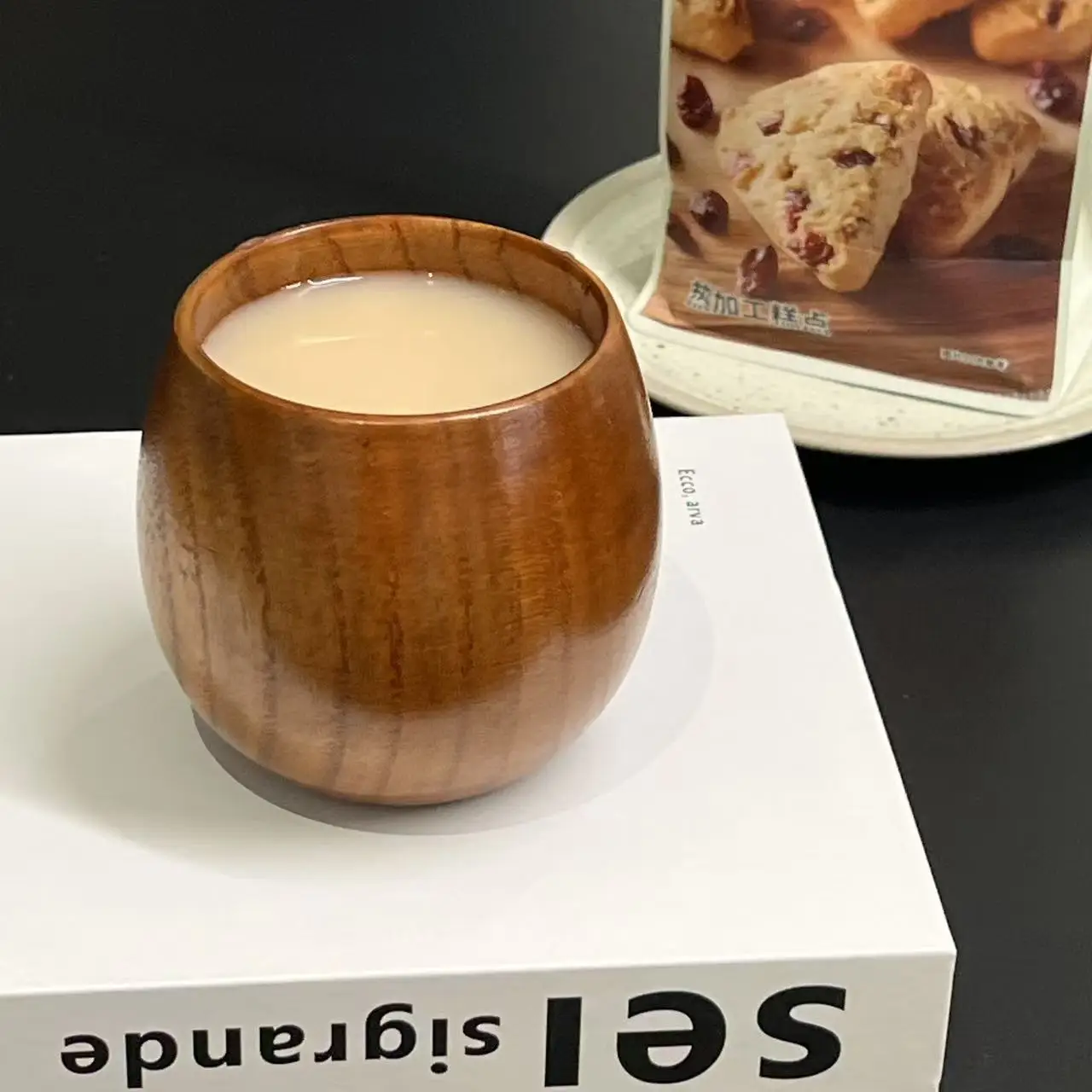 Japanese Style Wooden Whiskey Cup 250ml Handmade Natural Wood Tumbler Rustic Country Bar Cup Sake Gift Small Eco Friendly Home